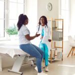 young woman at a gynecology visit near Potomac MD