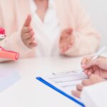 doctor discussing fibroids vs cysts in Maryland