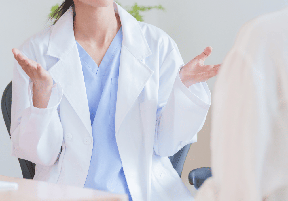 OBGYN explaining hysteroscopy in Laurel MD