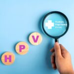HPV graphic with magnifying glass