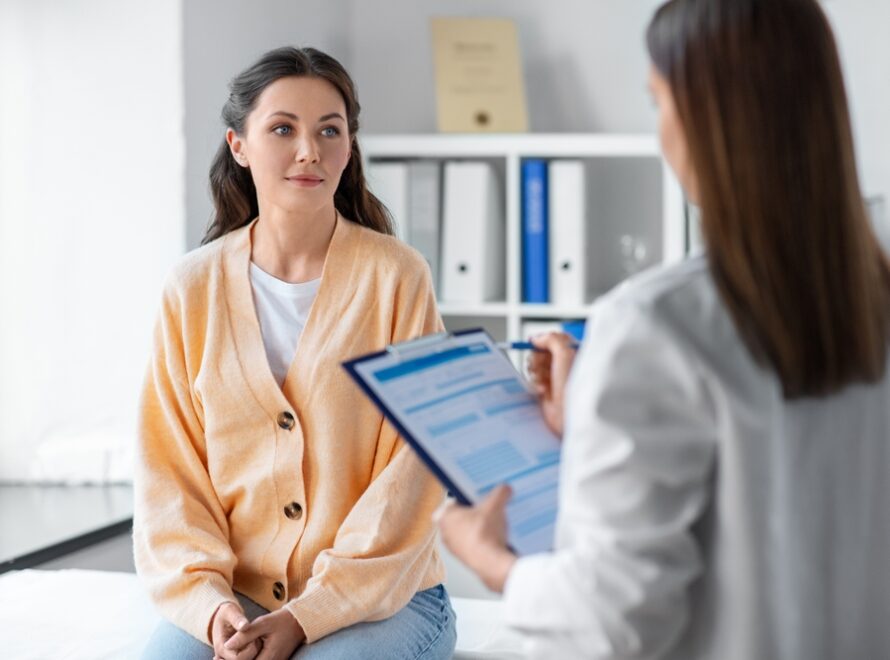 woman visiting CWC for an in-office hysteroscopy in Silver Spring